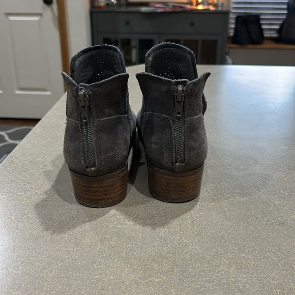 Crown Vintage Rumble Gray Perforated Leather Suede Bootie - Picture 3 of 6